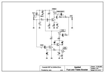 Applied Fuzz and Treble Booster schematic circuit diagram